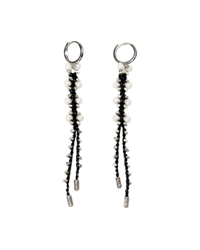 punky balloon metallic crochet earring