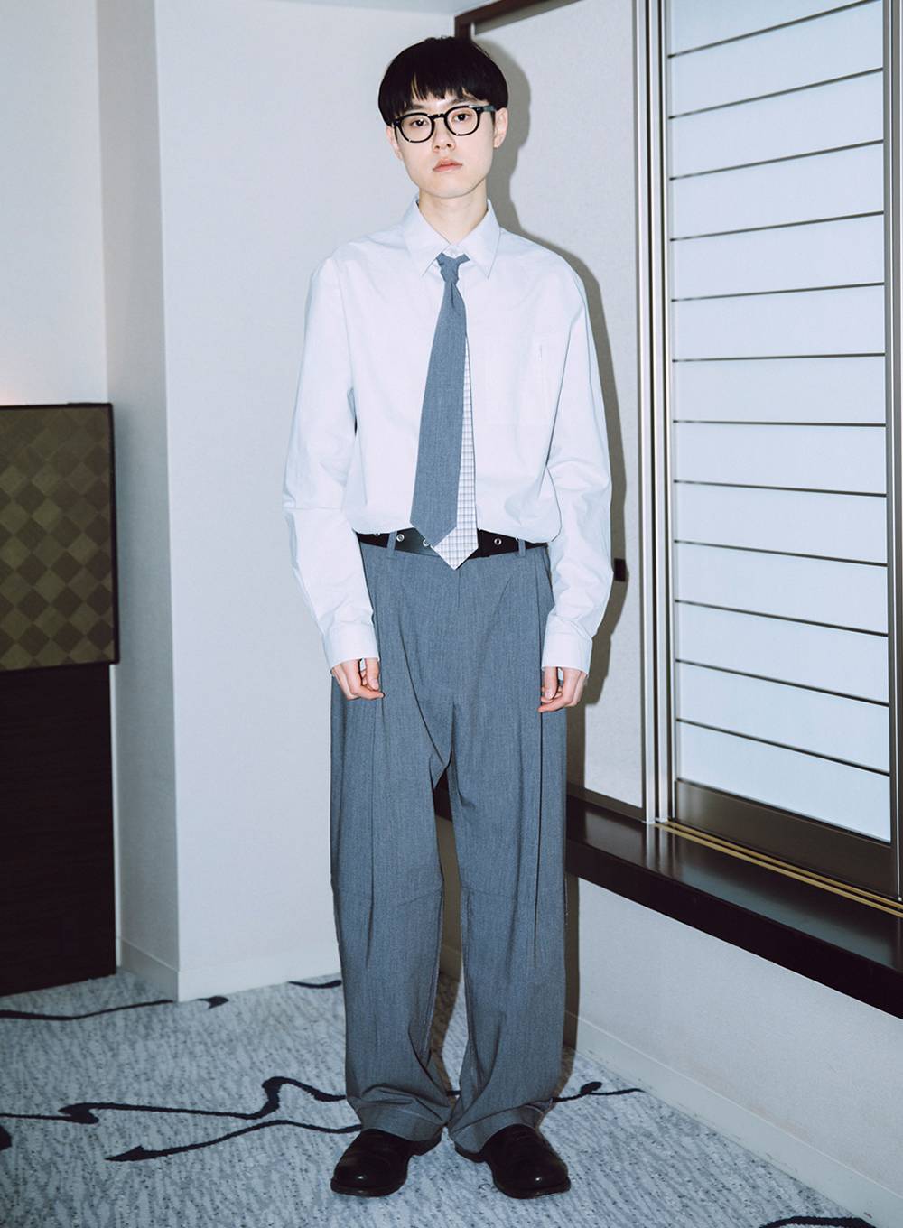 2-WAY TIE SCARF / GRAY