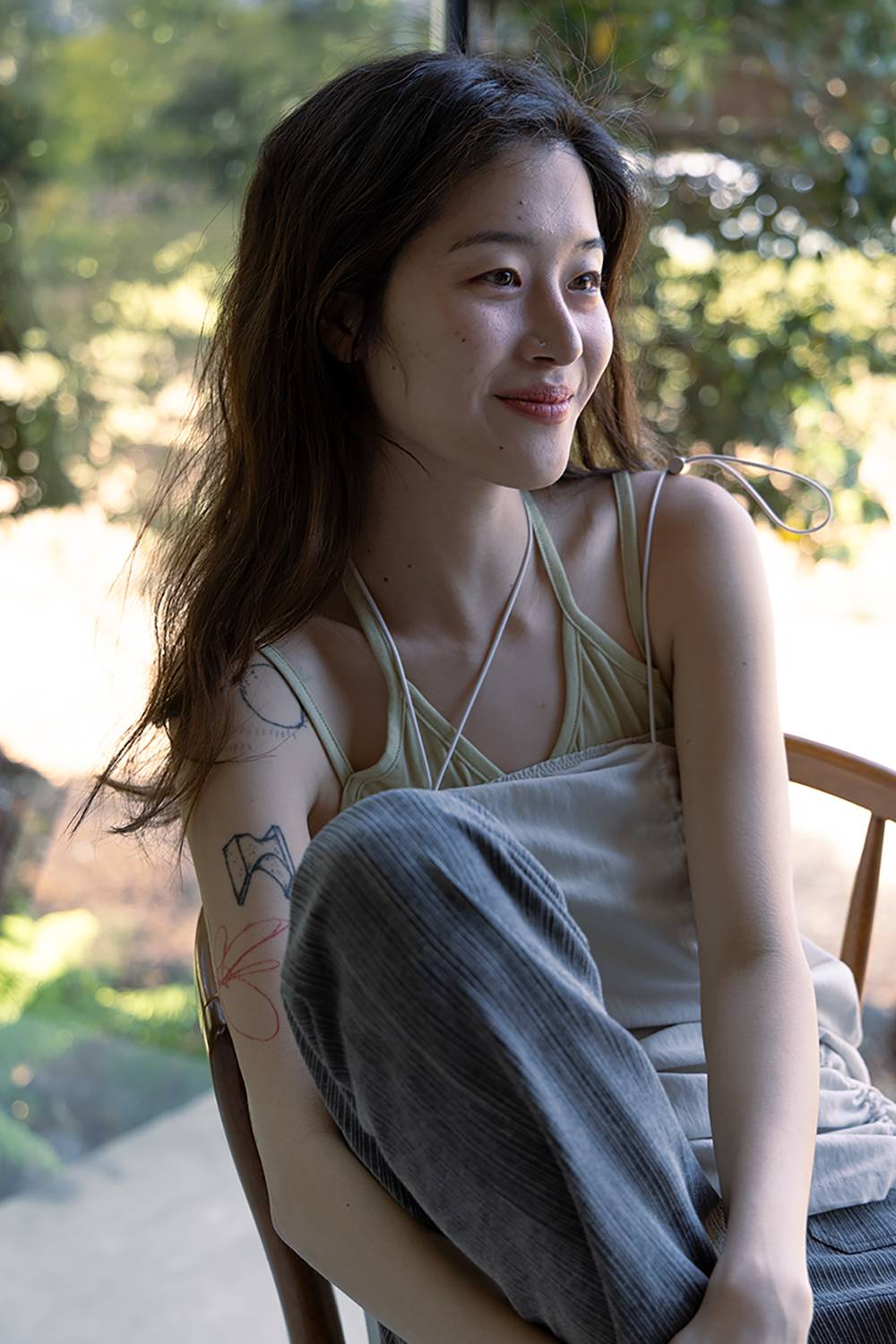 DRAWSTRING SKIRT / ECRU