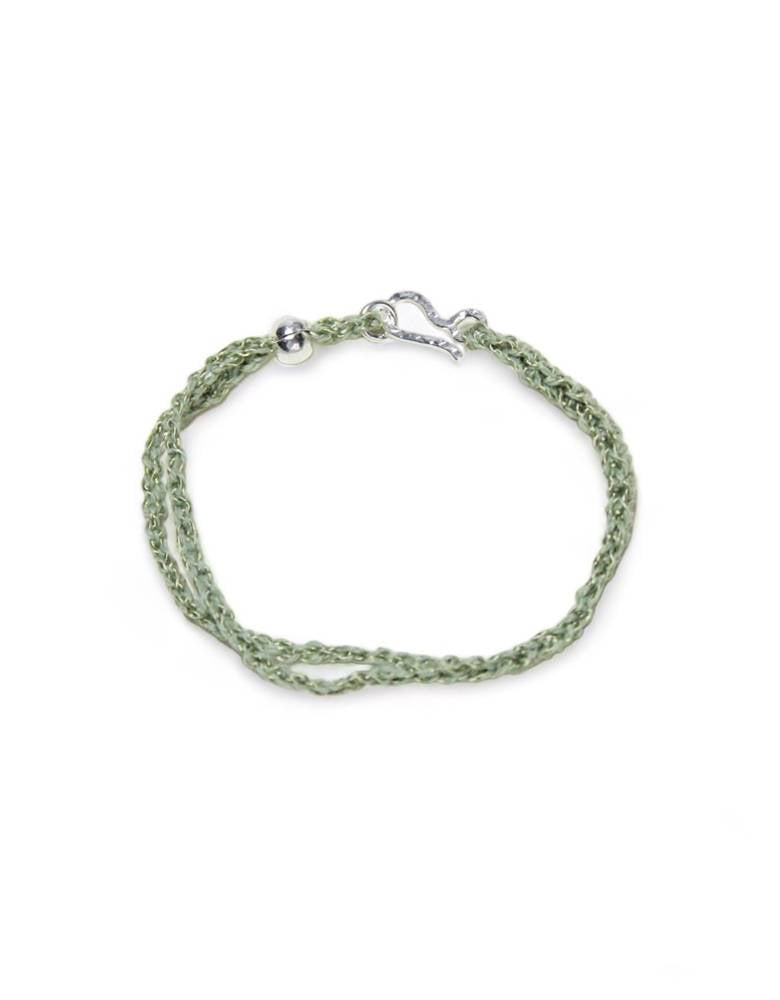 crochet bracelet/ khaki