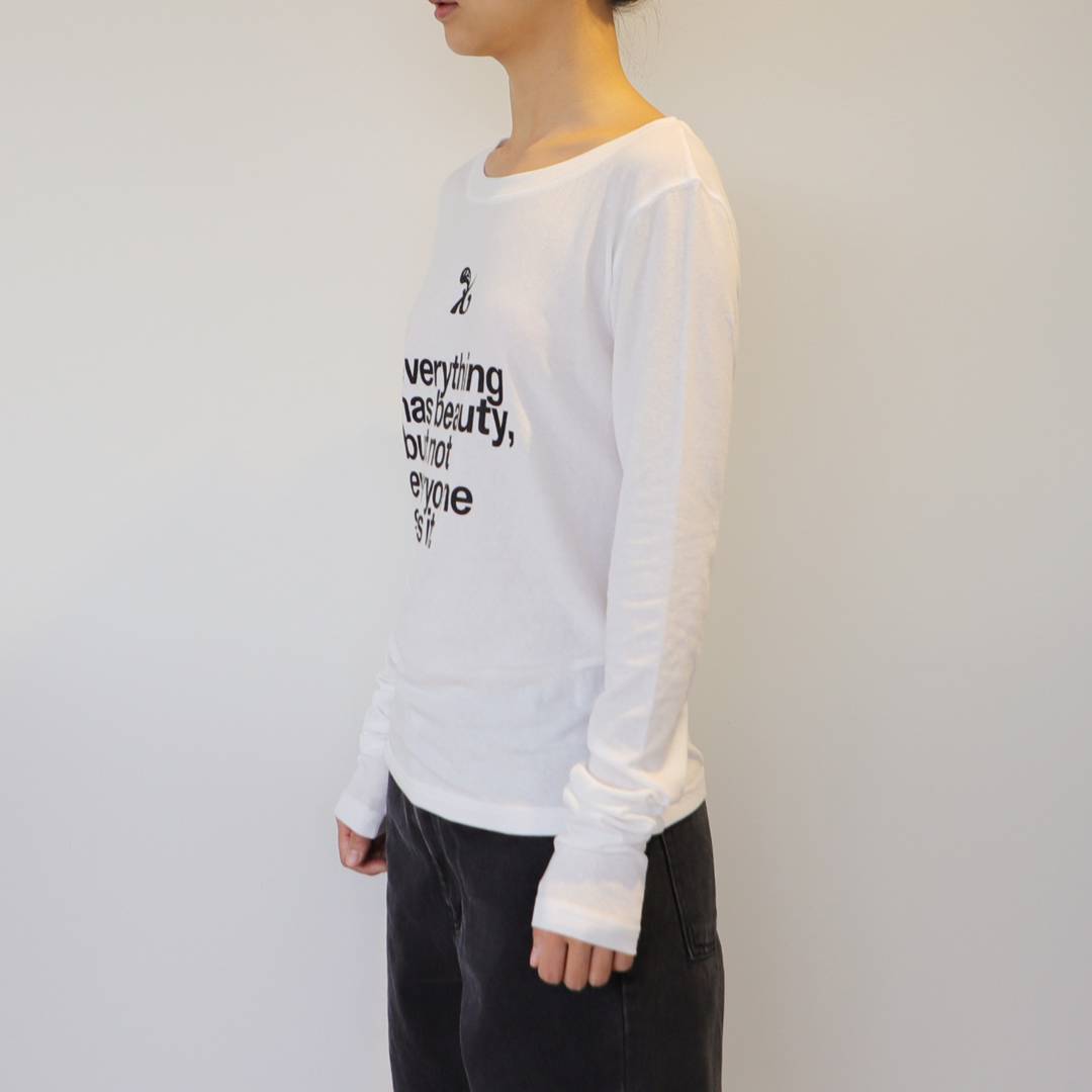 BEAUTY symbol long-sleeved T-Shirt (WHITE) - KRUCHI 크루치 - CAVA LIFE