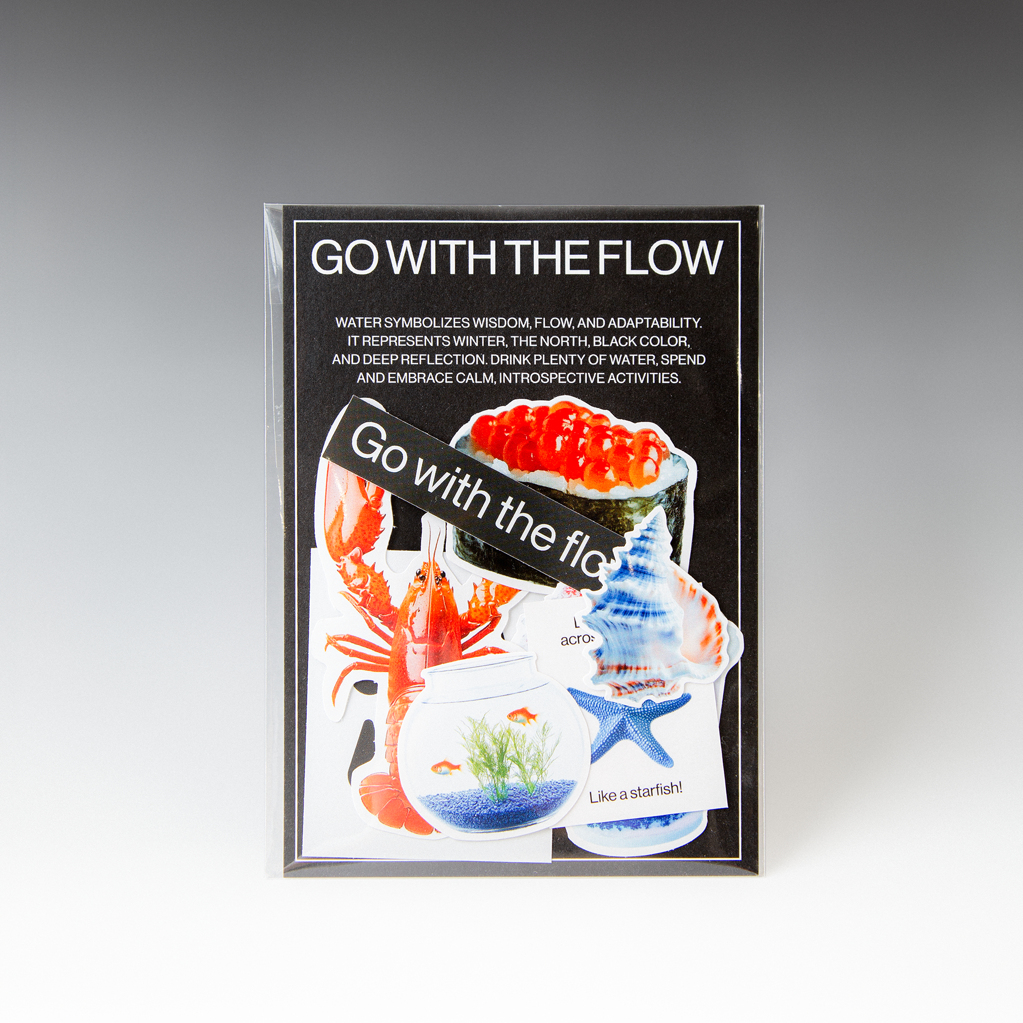 수 사주 개운 스티커 set /  Go with the flow