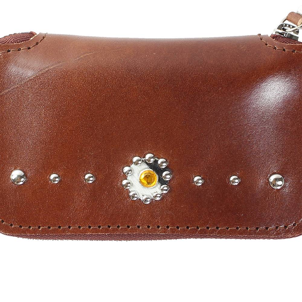 STUD WALLET - Brown