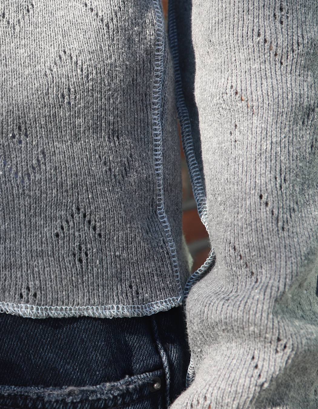 Punching Knit (GREY) WOMENS