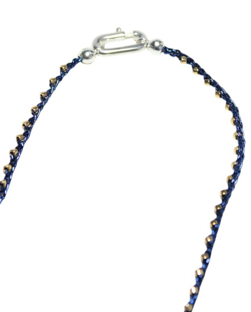 midnight sun metallic crochet necklace