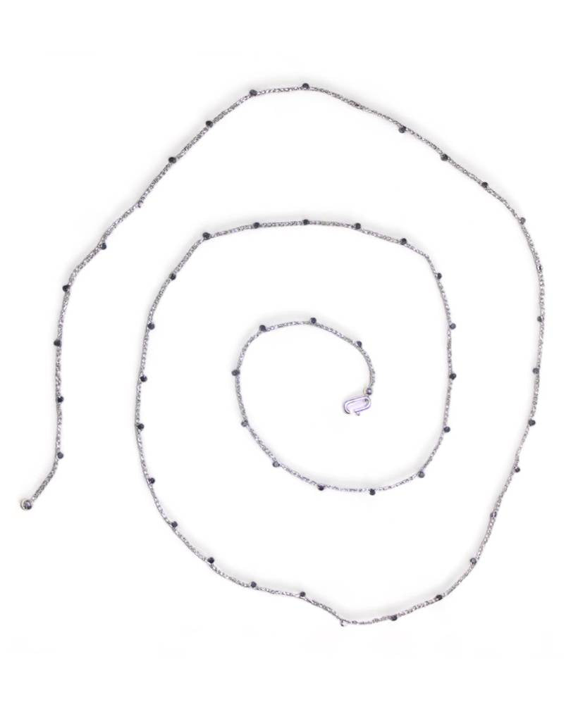 steel stone metallic crochet bodychain