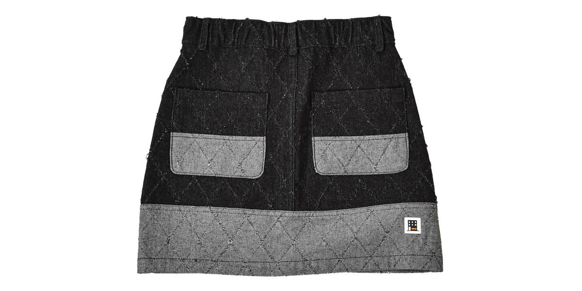 FENCE SWING DENIM MINI SKIRT (BLACK) - FREAKISH TOWN 프리키쉬 타운 - CAVA LIFE