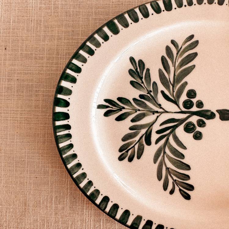 PALM TREE OVAL PLATE - SMALL - BOHOLICA 보호리카 - CAVA LIFE