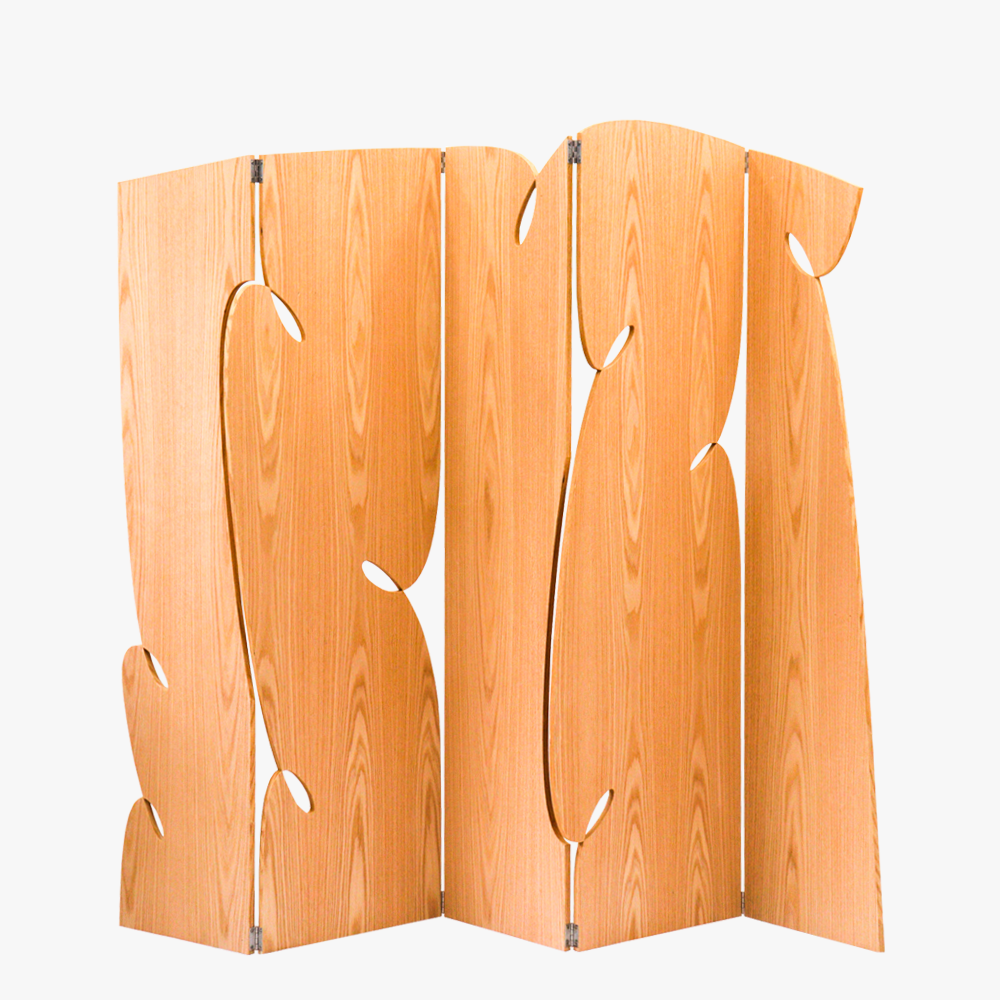 Curly Room Divider | Red Oak