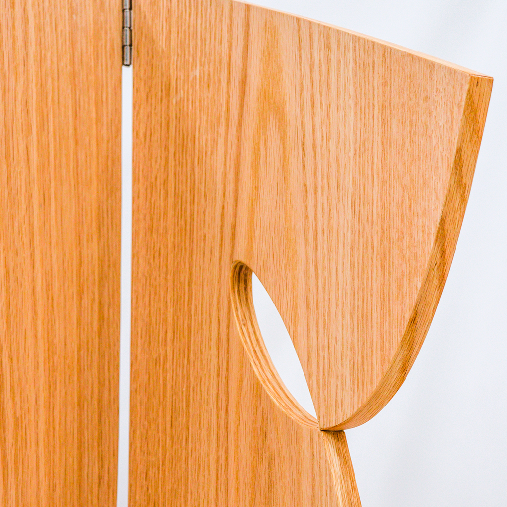 Curly Room Divider | Red Oak