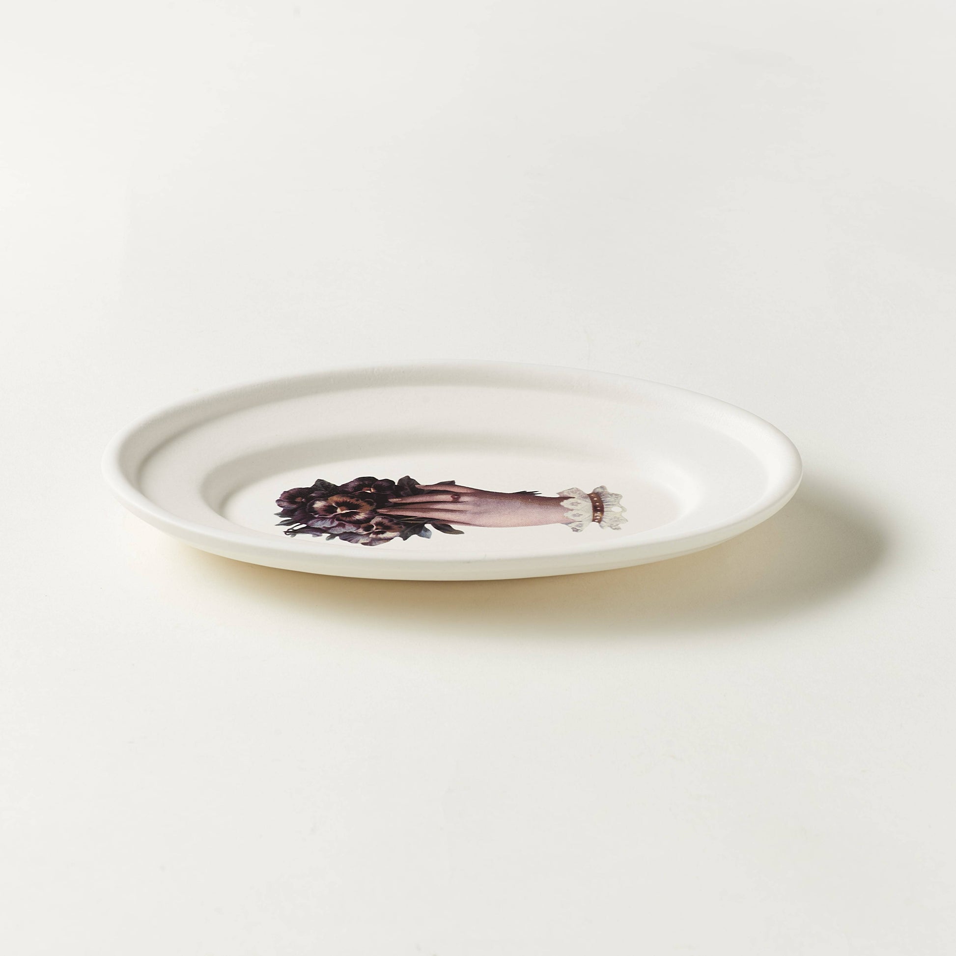 펜지 손그림 오벌접시 - chinoiserie 시누아즈리 - CAVA LIFE