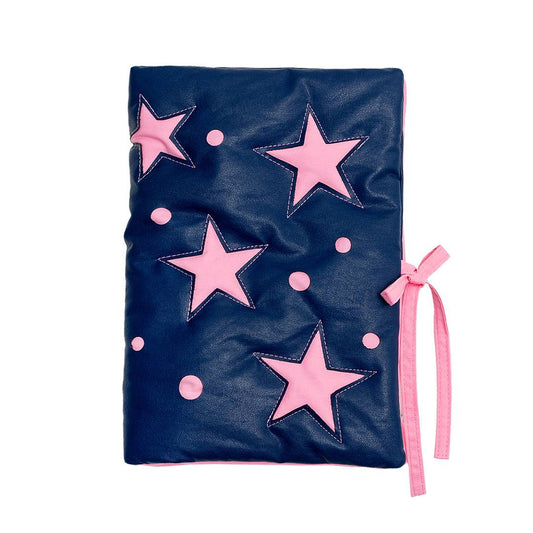 Jumping Star Pouch (pink/navy)