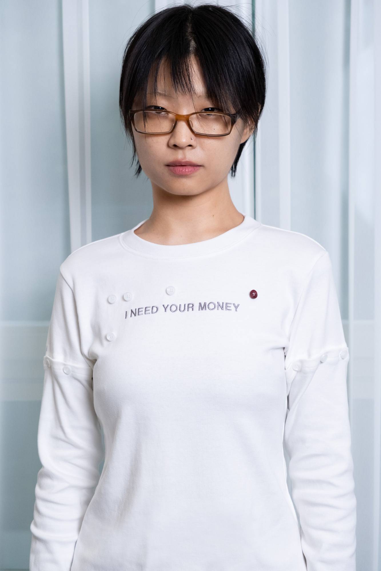 "HIRE ME" CONVERTIBLE  LONG SLEEVE (WHITE)