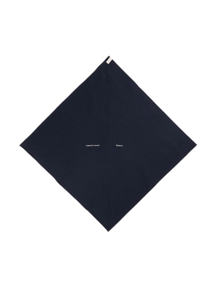 LETTERING SCARF (NAVY)