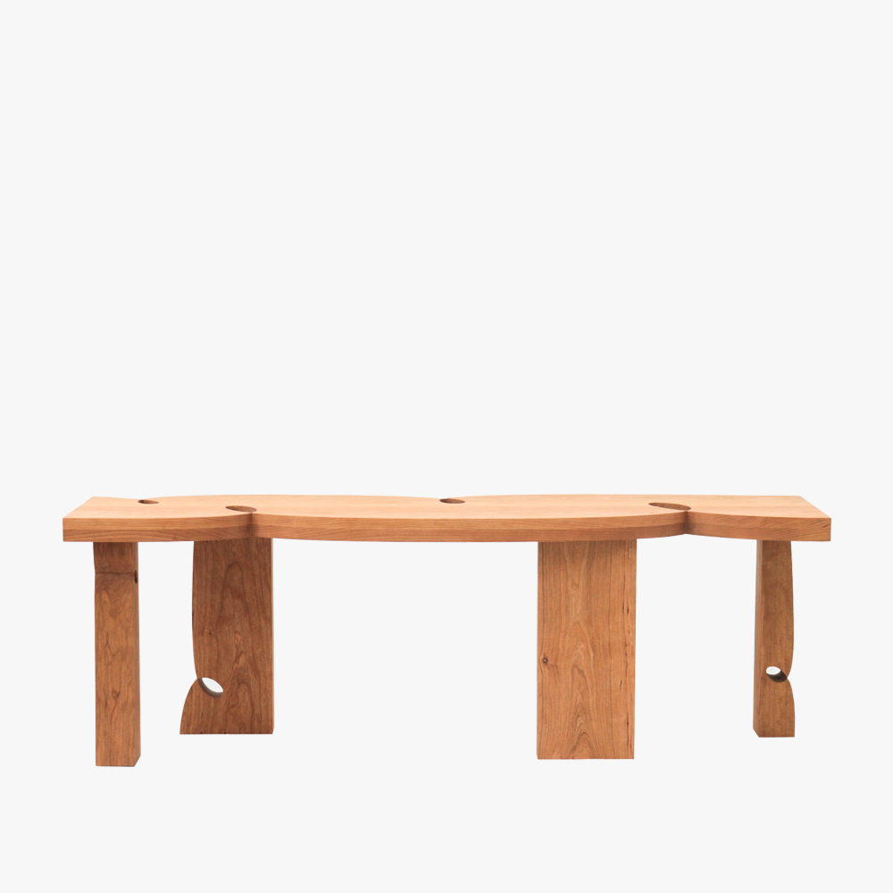 Curly Bench 001 | Cherry