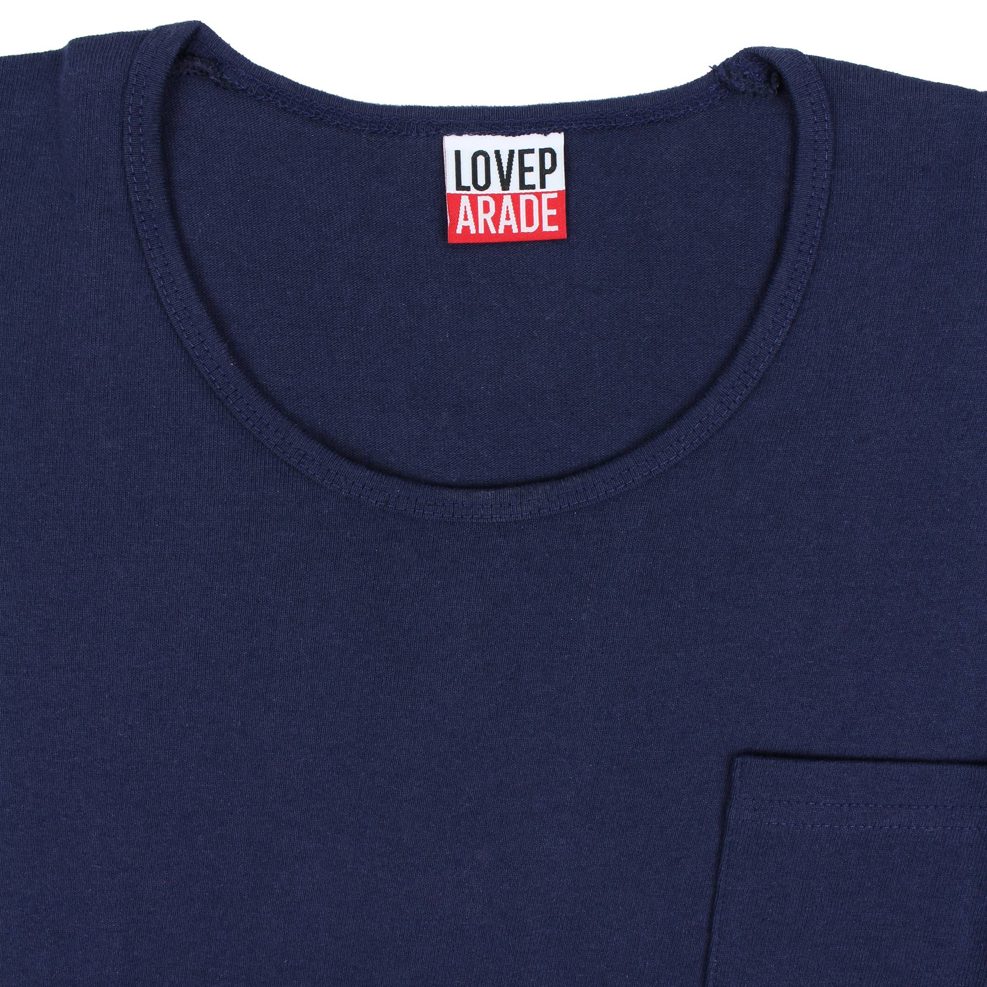 Pocket T shirt (LOVE PARADE Merch) - Navy - LOVE PARADE 러브퍼레이드 - CAVA LIFE