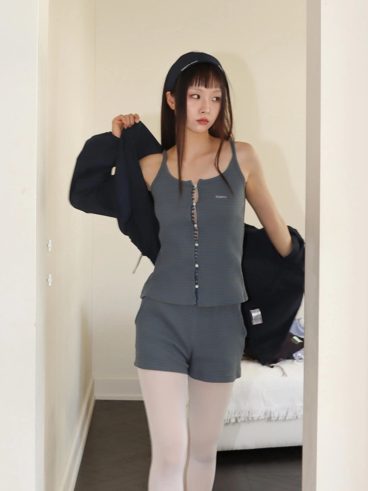 LETTERING SCARF (NAVY)