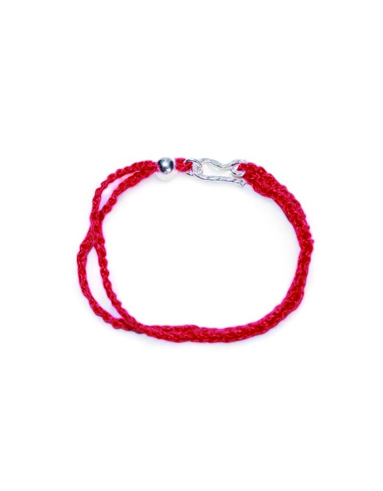crochet bracelet/ red