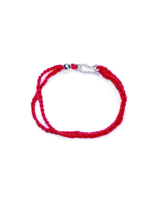 crochet bracelet/ red