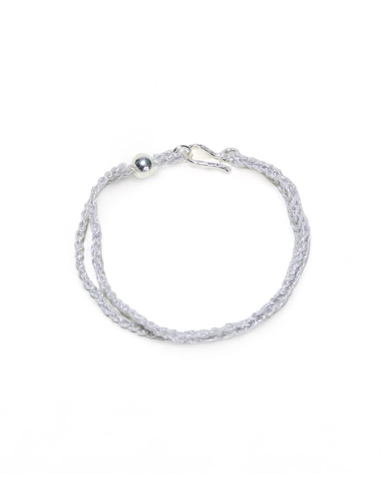 crochet bracelet/ coolgray