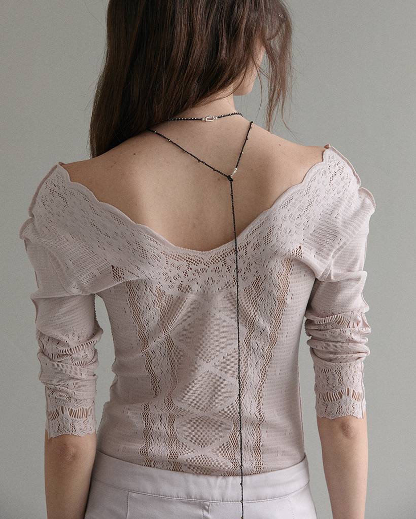 steel stone metallic crochet bodychain