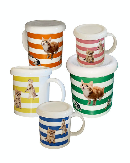 러브캣 스트라이프 머그컵 - you like what 유라이크왓 - CAVA LIFE