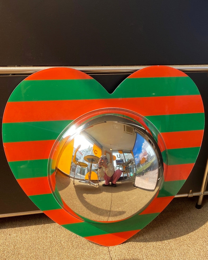 하트 아크릴 볼록거울 (스트라이프) - you like what 유라이크왓 - CAVA LIFE