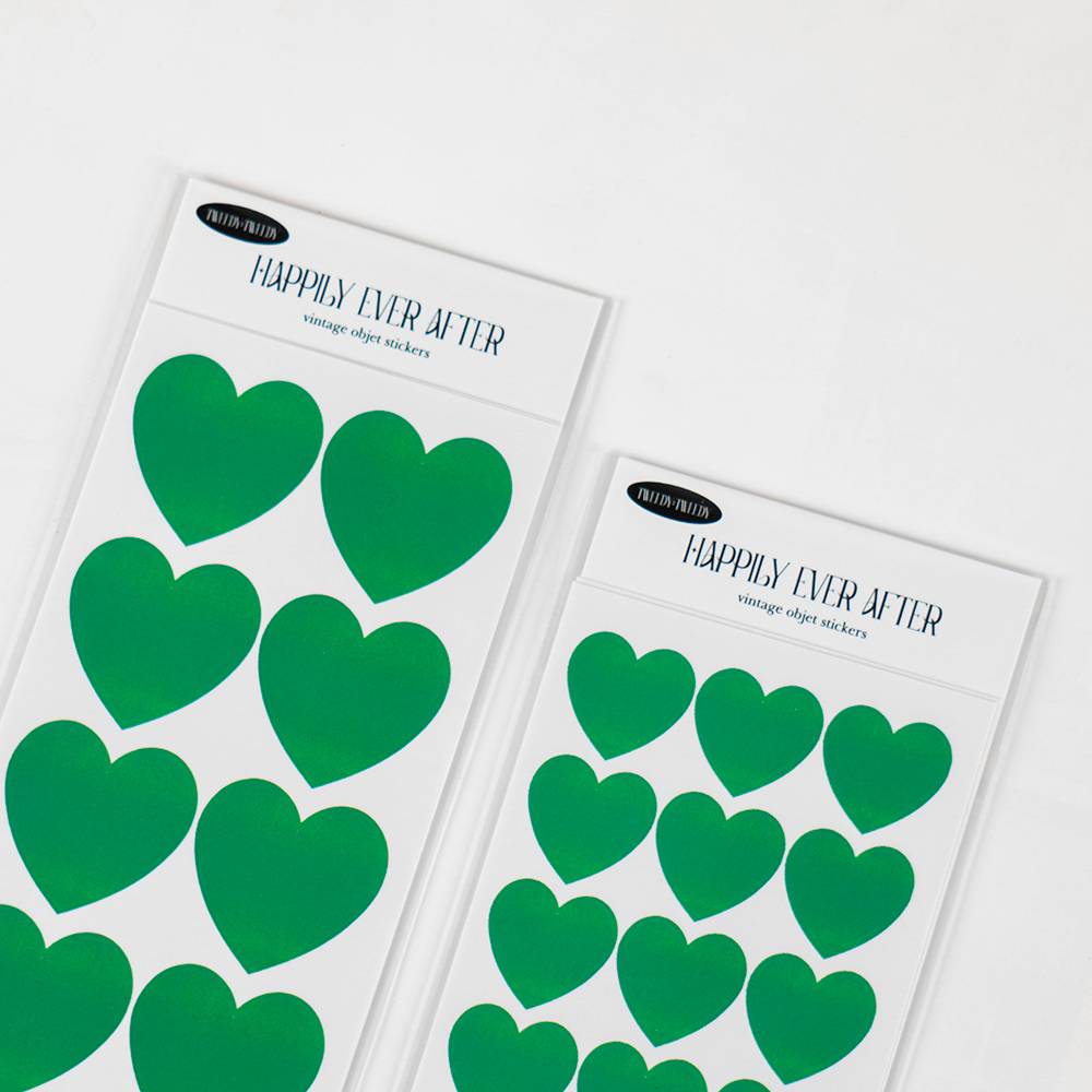 HAPPILY EVER AFTER - GREEN HEART (하트 씰스티커 2매)