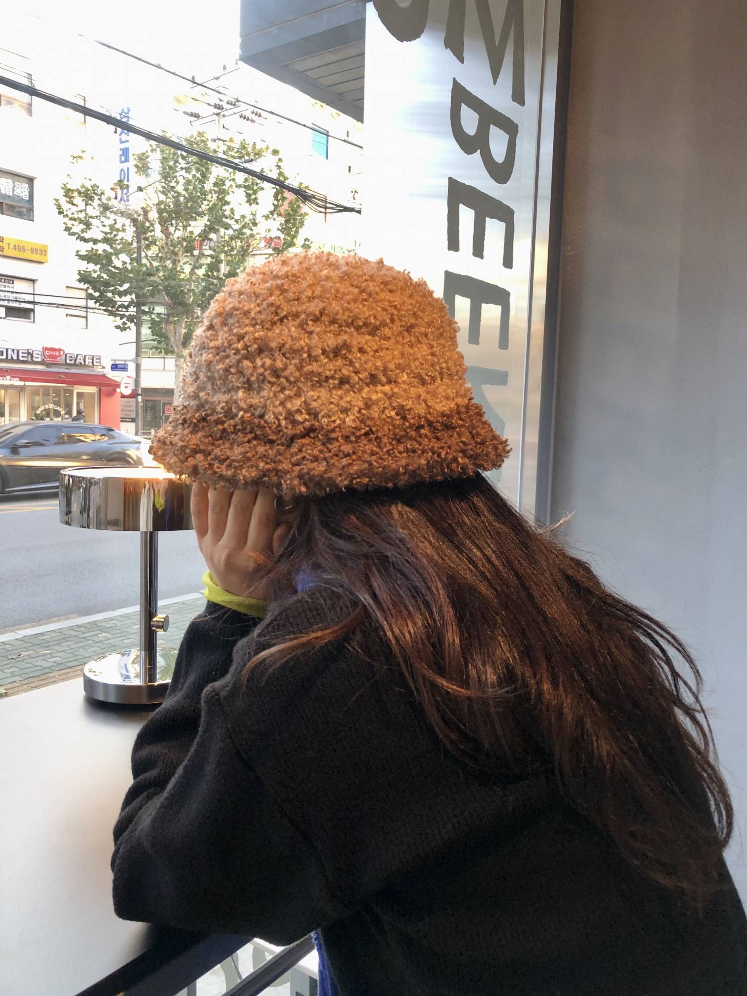 Fluffy Bucket / 플러피 니트 버킷햇 - Beige