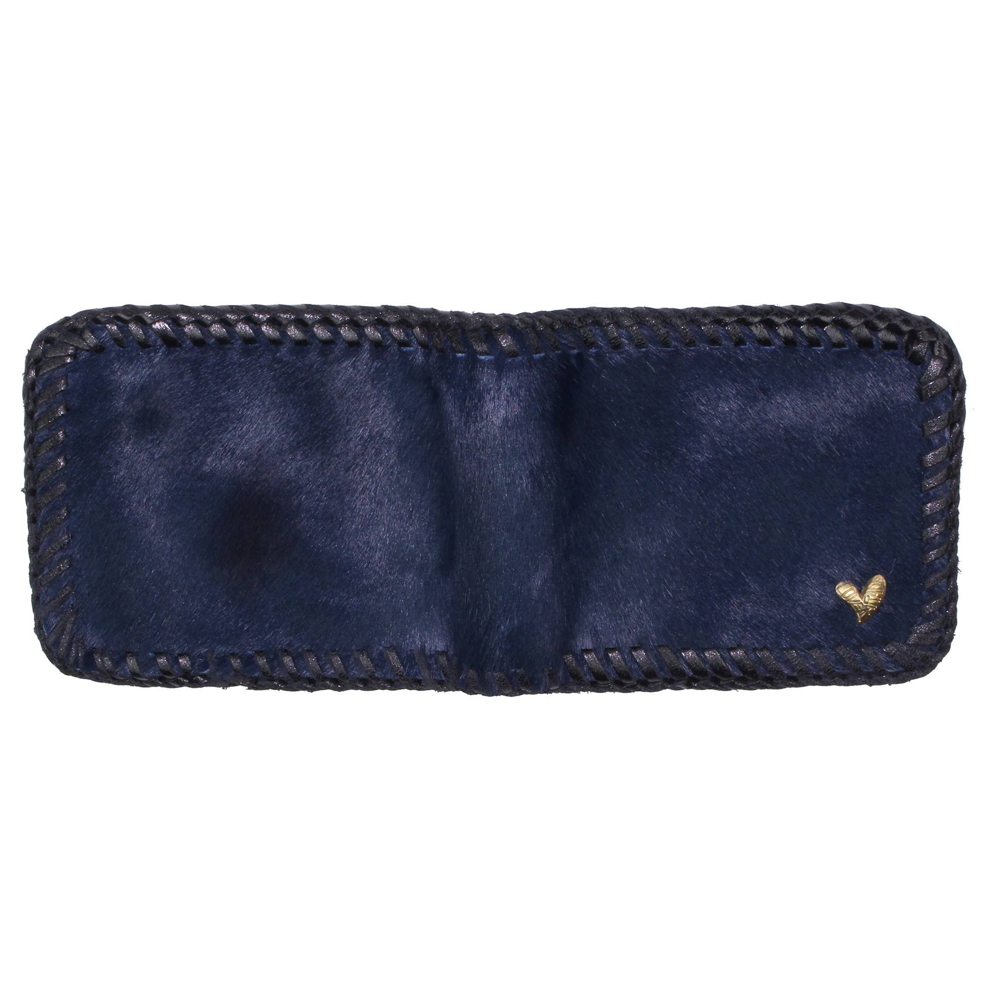 BIFOLD WALLET(Unborn Calf-skin) - Navy - LOVE PARADE 러브퍼레이드 - CAVA LIFE