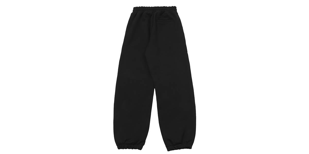 AZTEC SYMBOL EMBROIDERY STUDDED SWEAT PANTS(BLACK) - WESKEN - CAVA LIFE
