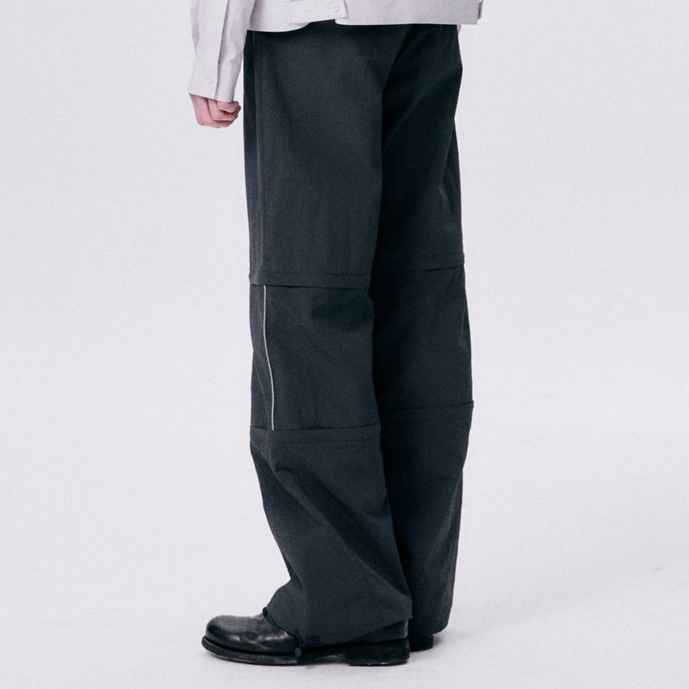 REFLECTED 3 PARTS PANTS / DARK GRAY - HALOMINIUM  할로미늄 - CAVA LIFE