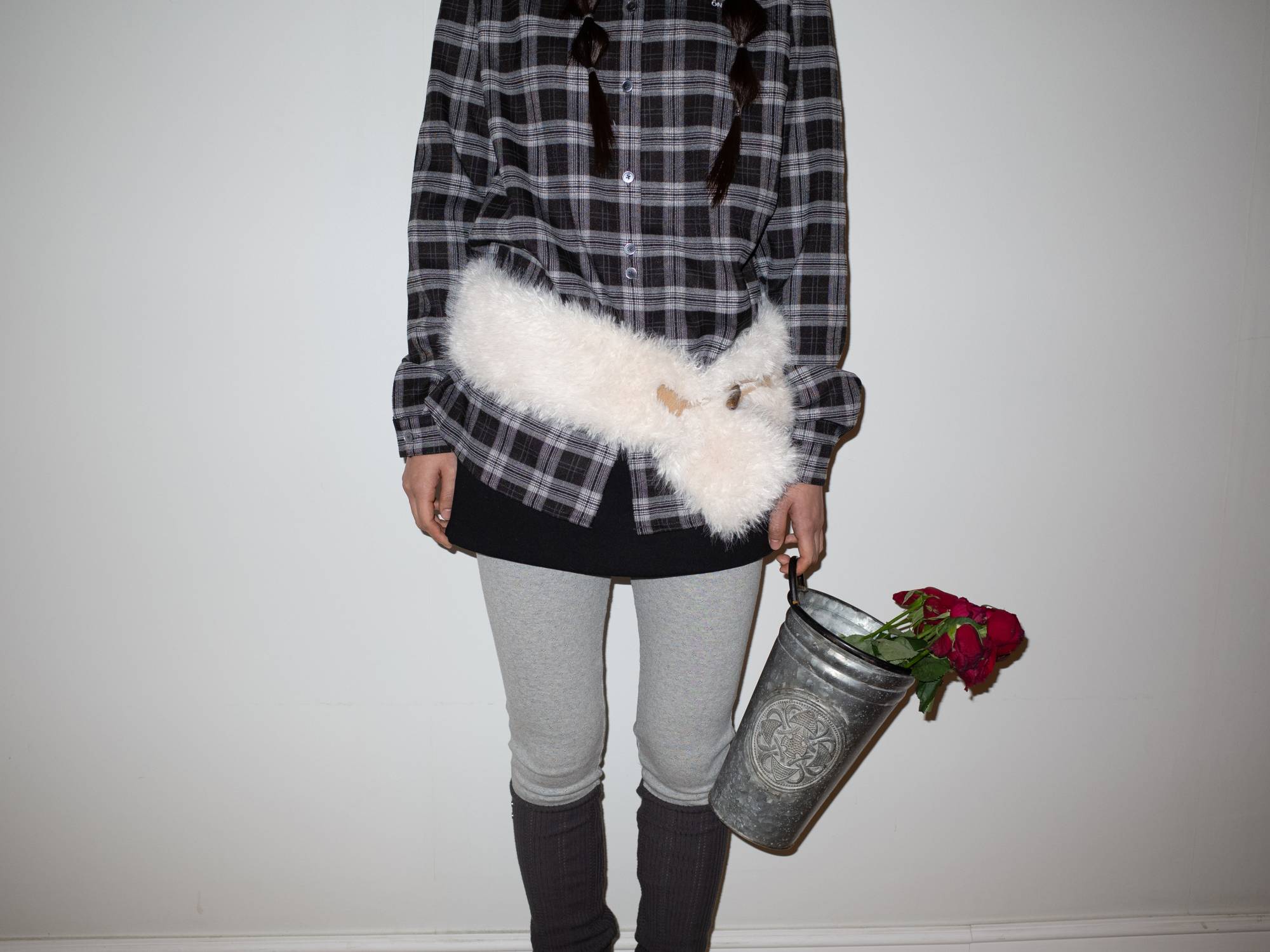 TOGGLE FUR BELT (IVORY)