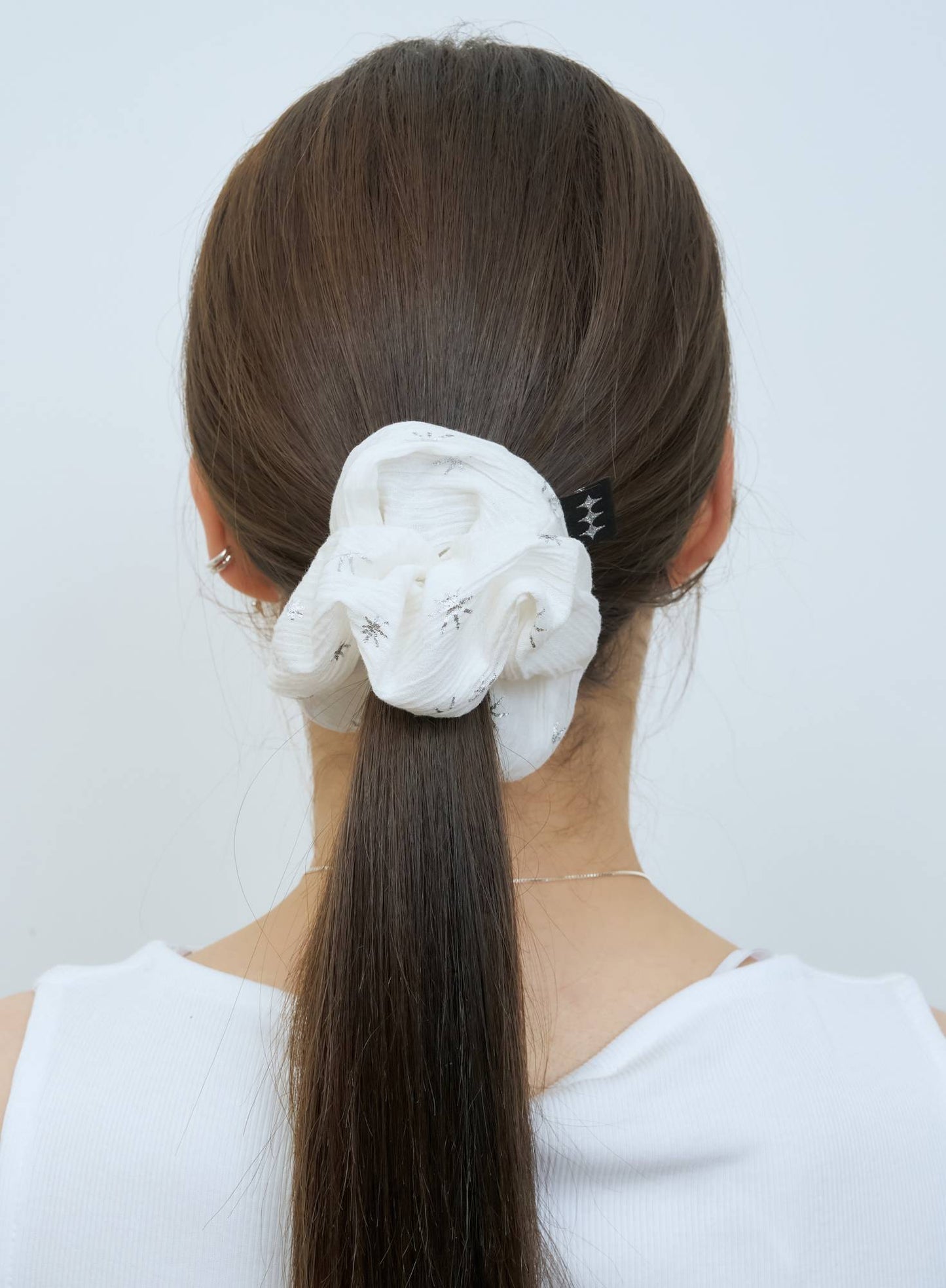 SPARKLE SCRUNCHIE_WHITE