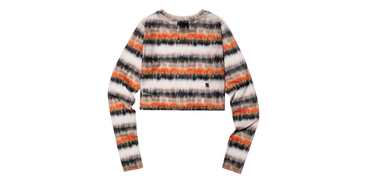 TINGE 1424 MESH CROP TOP (ORANGE) - FREAKISH TOWN 프리키쉬 타운 - CAVA LIFE