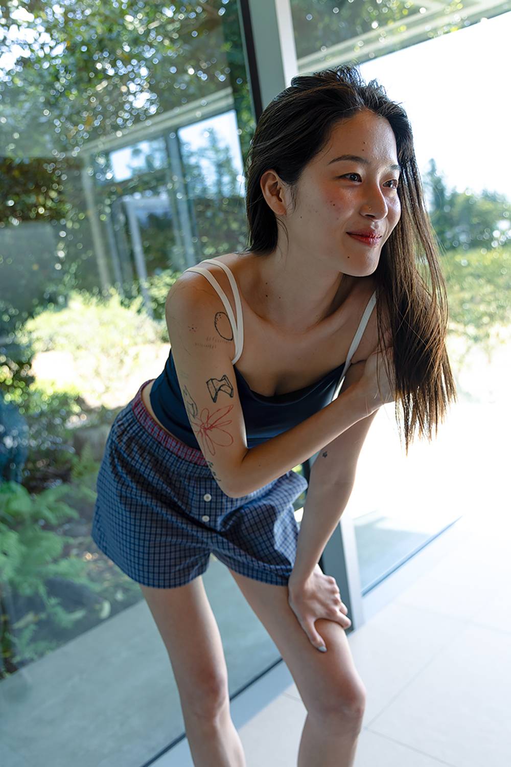 LINE SWIM TOP / NAVY