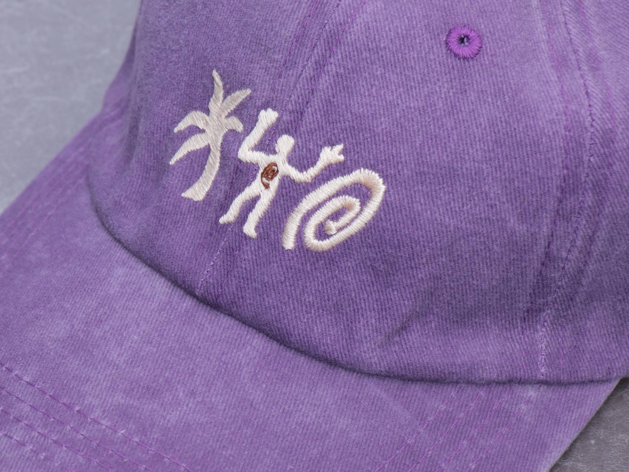 Embroidered Drawing Cap 드로잉 자수 캡 - Purple