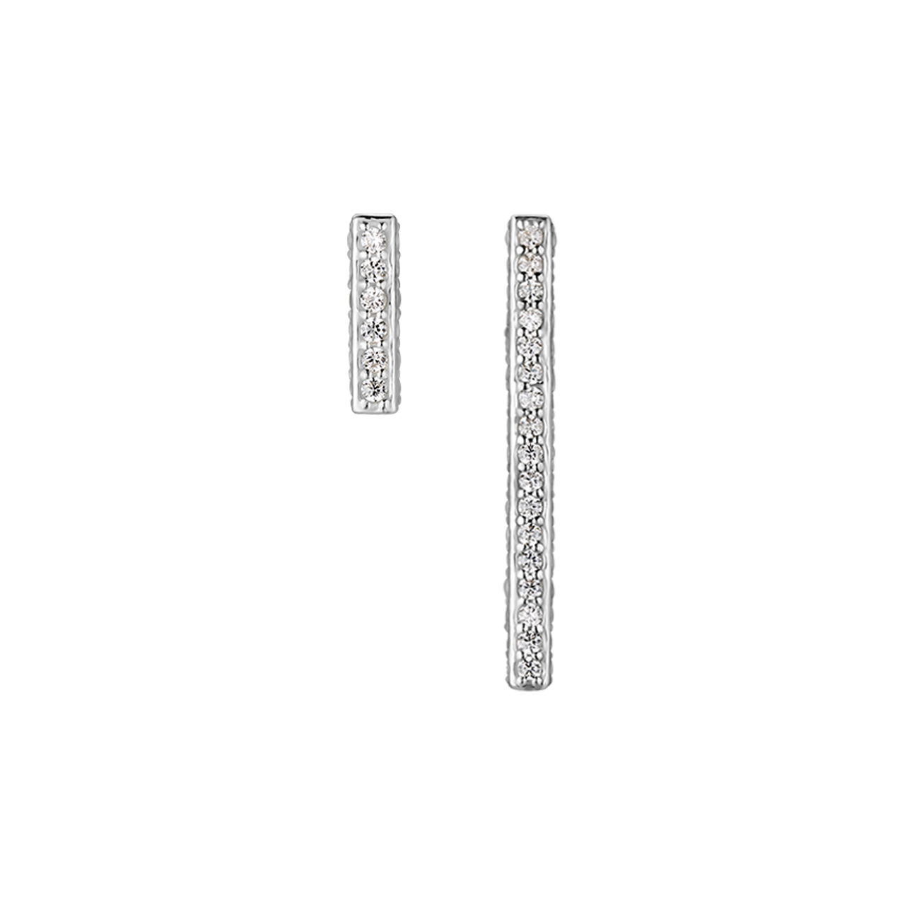 Crystal Square Bar Stud Earring