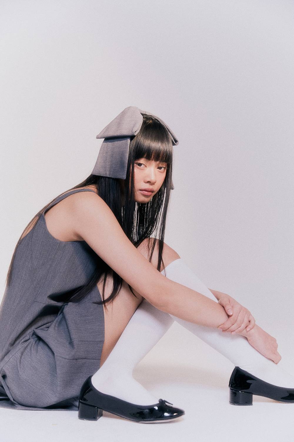 MINI SCHOOL DRESS / GRAY - HALOMINIUM  할로미늄 - CAVA LIFE