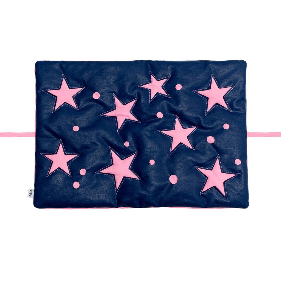 Jumping Star Pouch (pink/navy)