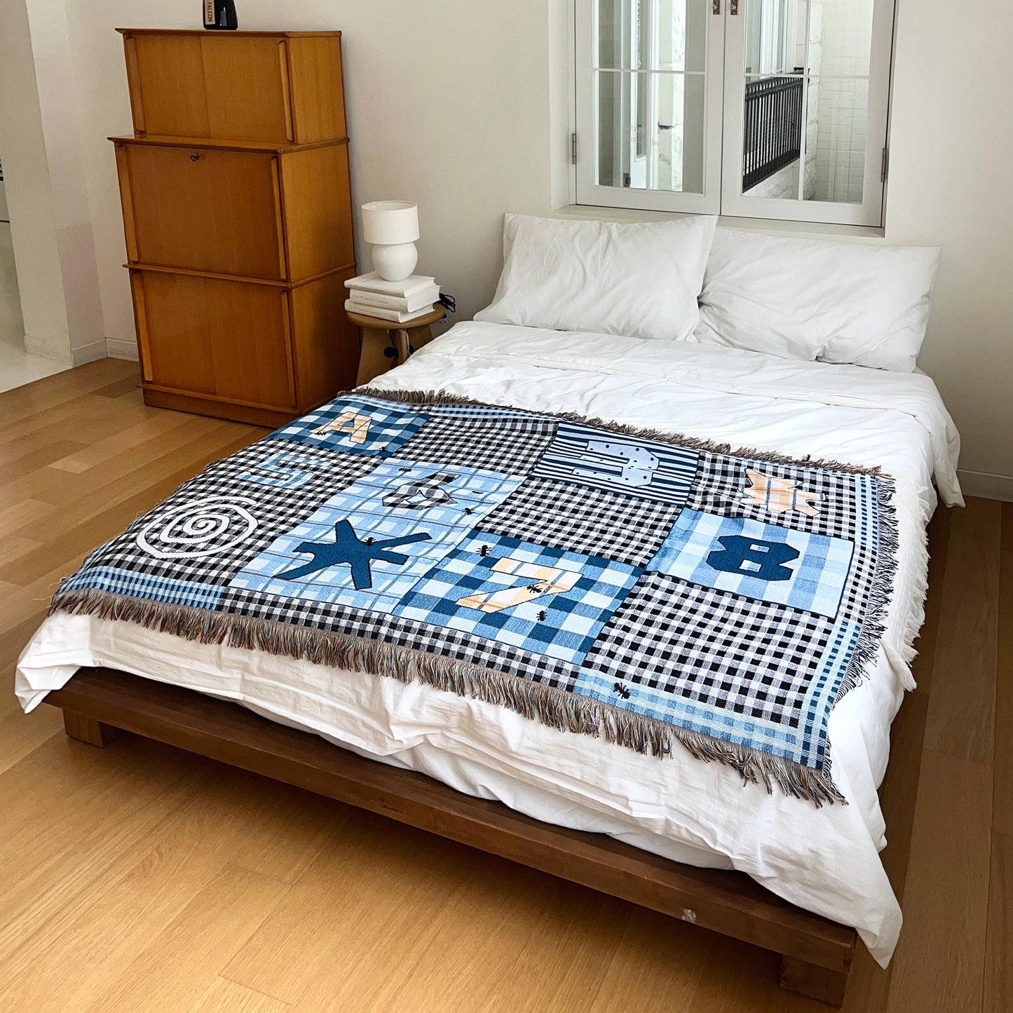 Ant on Check Woven Blanket