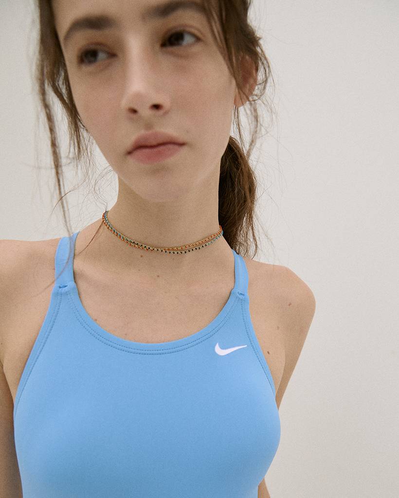 pharaoh salts metallic crochet necklace