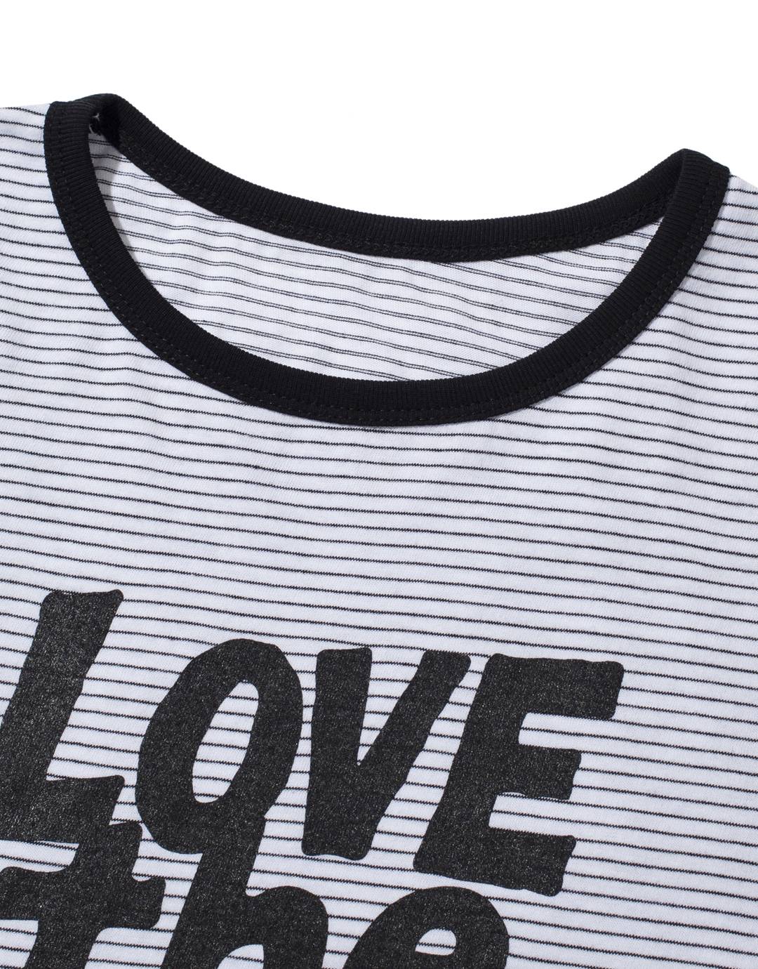 LTM Stripe Crop T-shirt (WHITE)