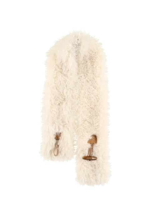 TOGGLE FUR BELT (IVORY)