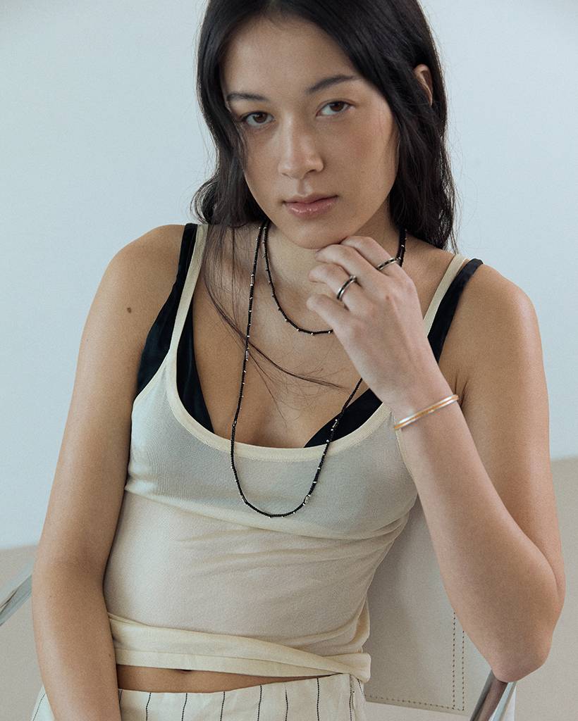 crochet bangle/ orange