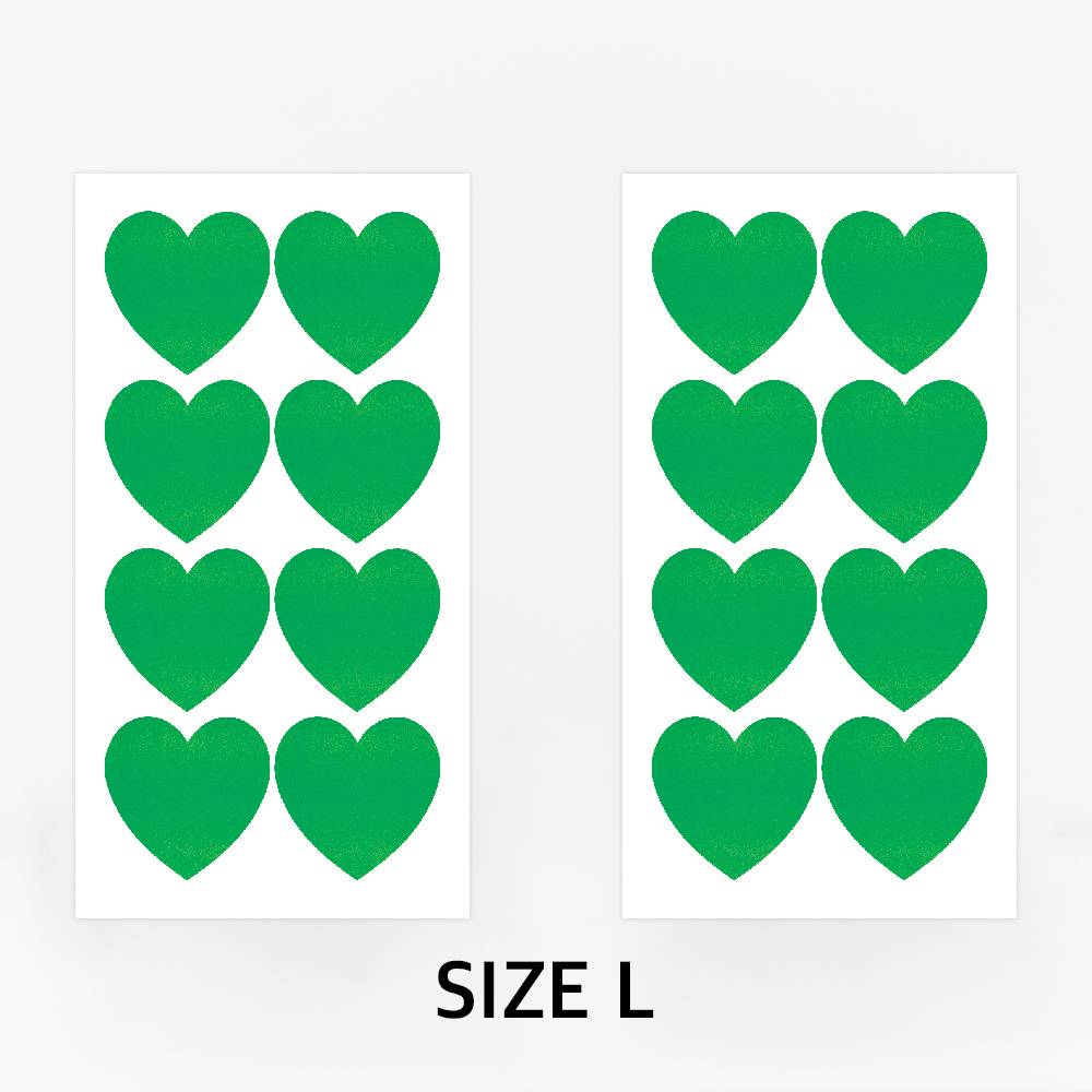 HAPPILY EVER AFTER - GREEN HEART (하트 씰스티커 2매)