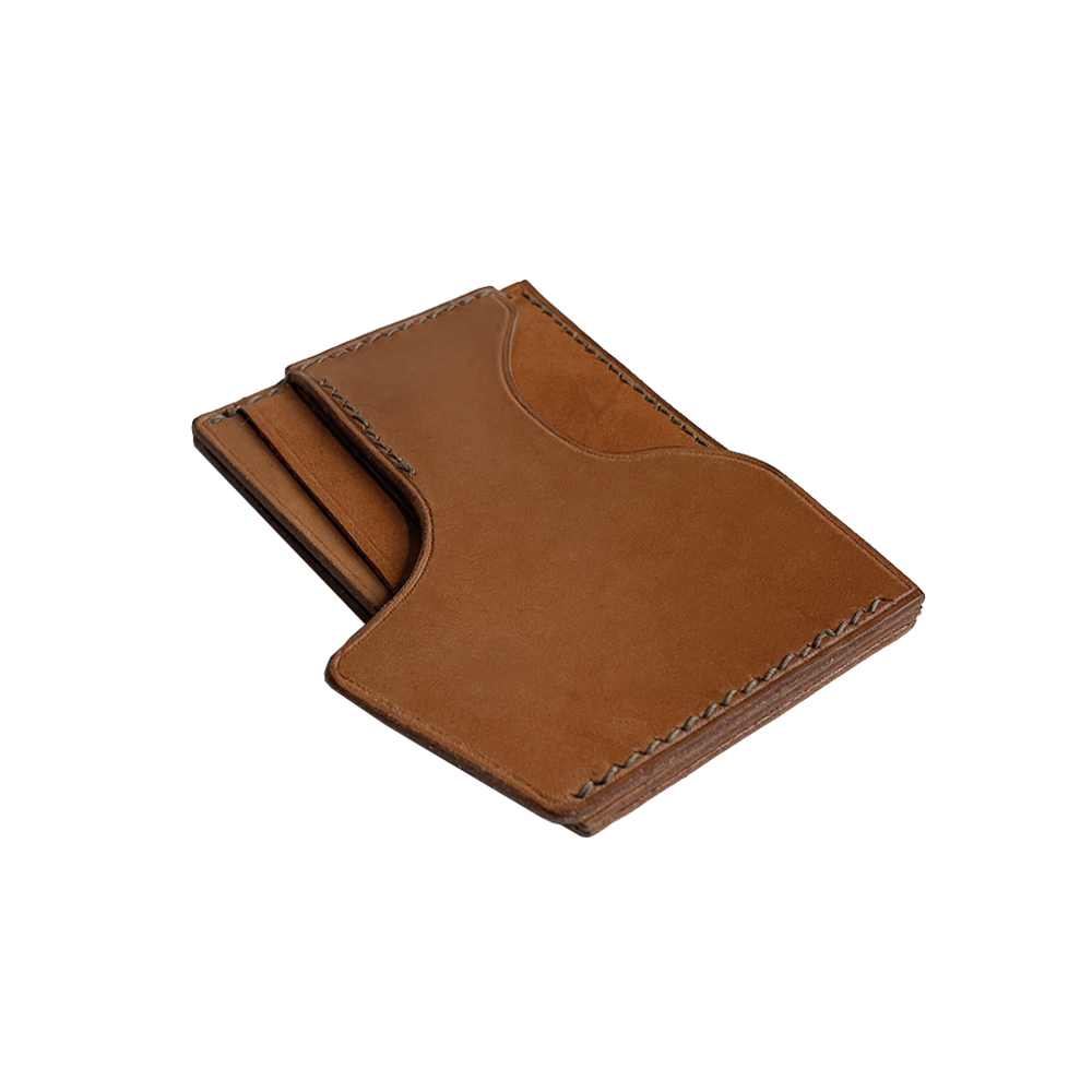 Bulge Card Wallet / Vegetable Tanned Natural - aran/mudgesosi - CAVA LIFE