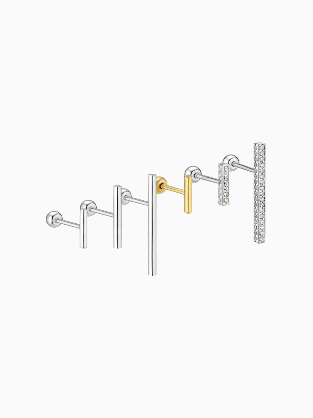 Bar Stud Set (silver925)