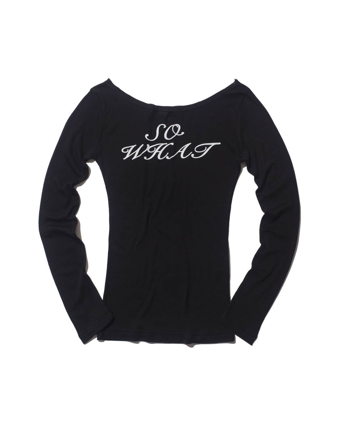 SO WHAT long-sleeved T-Shirt (BLACK) WOMENS