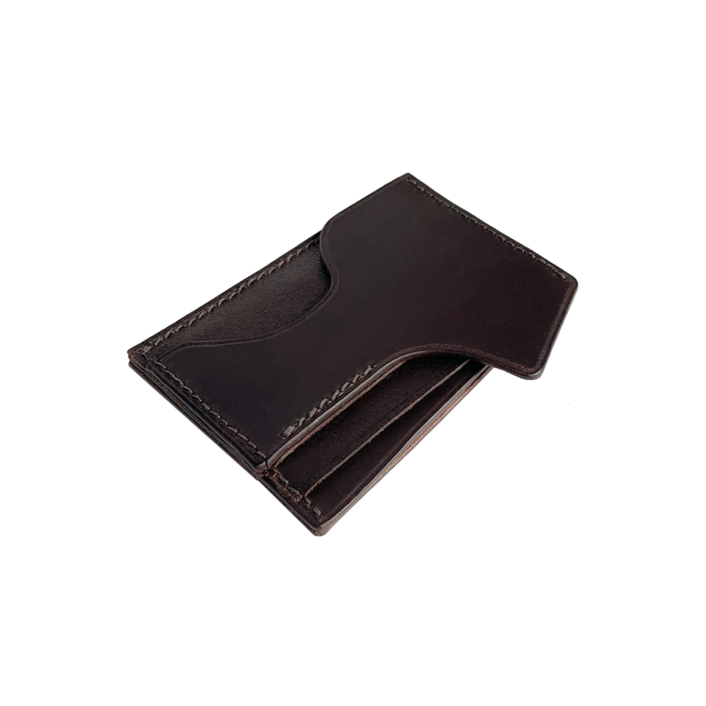 Bulge Card Wallet / Vegetable Tanned Apollo - aran/mudgesosi - CAVA LIFE
